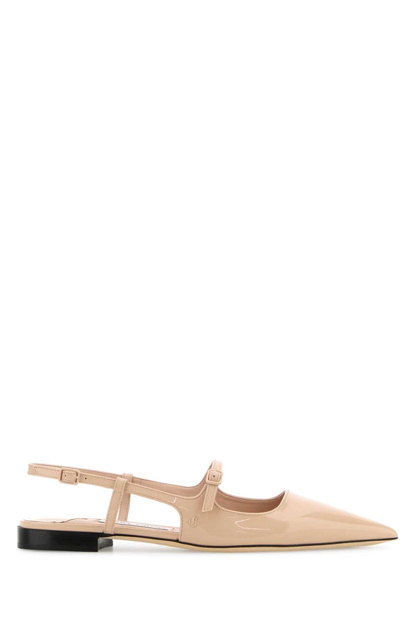 Jimmy Choo Flat Exterior: 100% Leather; Interior: 100% Leather; Sole: Leather flat in pink