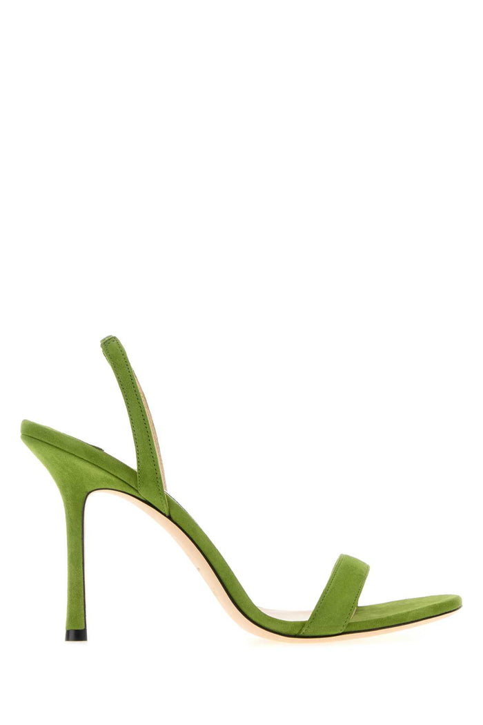 Pistachio Green Suede Jenn Sandals Clover Sandali