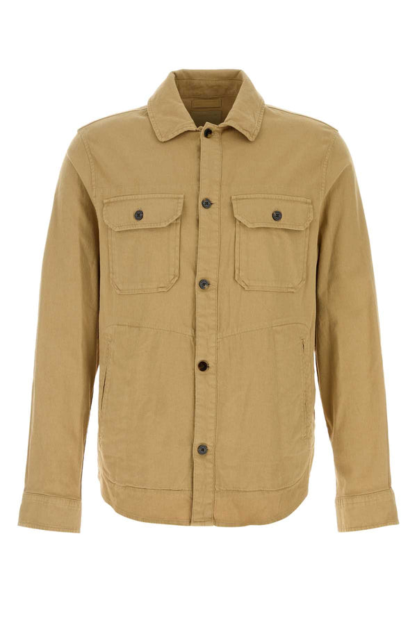 Woolrich Blend 68% Cotton overshirt in beige
