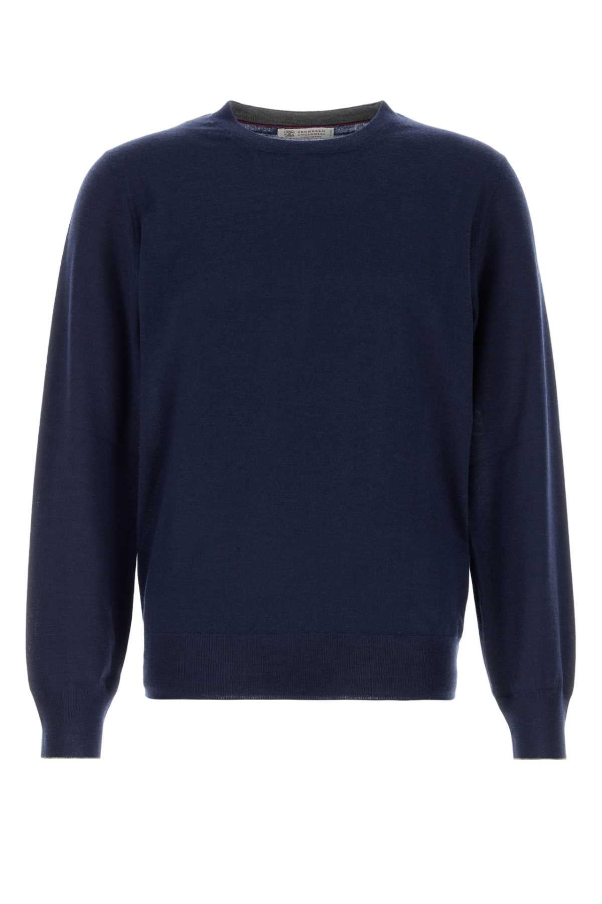 Blu Marina+grigio Scuro Exterior: Cashmere Silk Maglieria