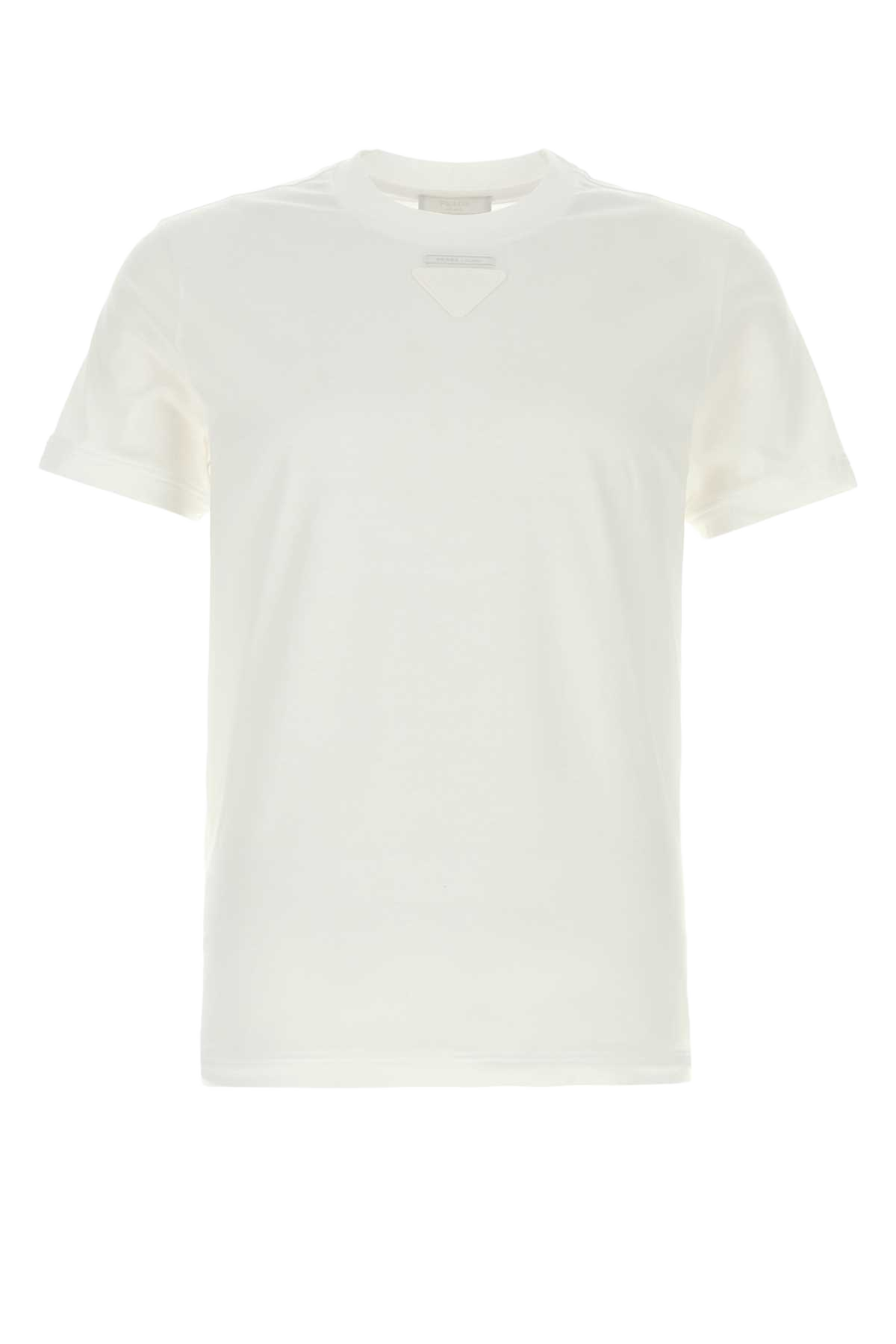 White Cotton T-Shirt Bianco Exterior