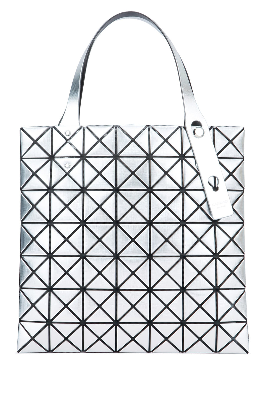 Baobao Surface: Polyurethane; Base: 100% Polyester; Pocket: 100% Nylon; Partly: Synthetic Leather tote bag in silver