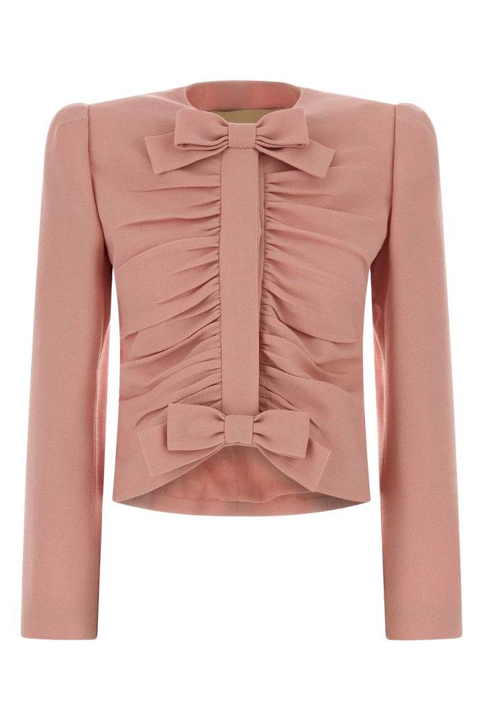 Pink Wool Blazer Libertyrose Giacche E Gilet