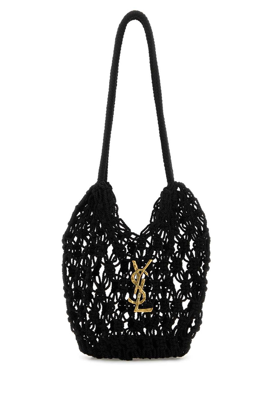 Saint Laurent Hobo 100% Fabric exterior bucket bag in black