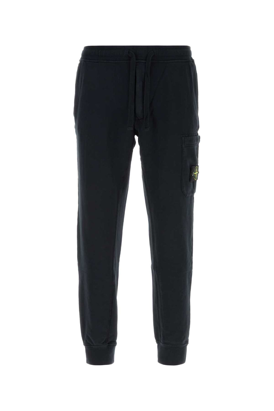 Slate Cotton Joggers Blue Exterior: Pantaloni