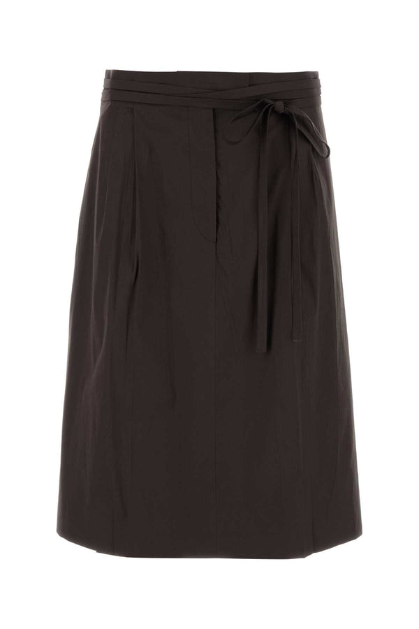 Prada 78% cotton skirt in brown
