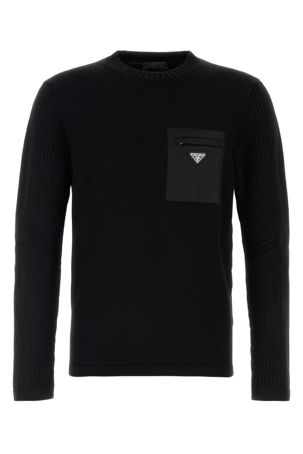 Prada 100% Virgin wool sweater in black