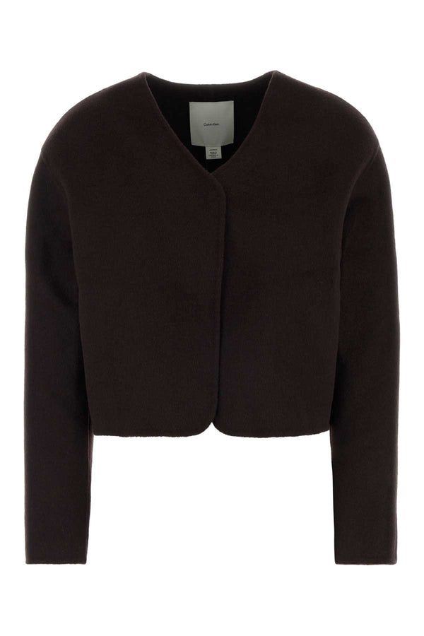 Calvin Klein Wool 55% Wool blazer in brown