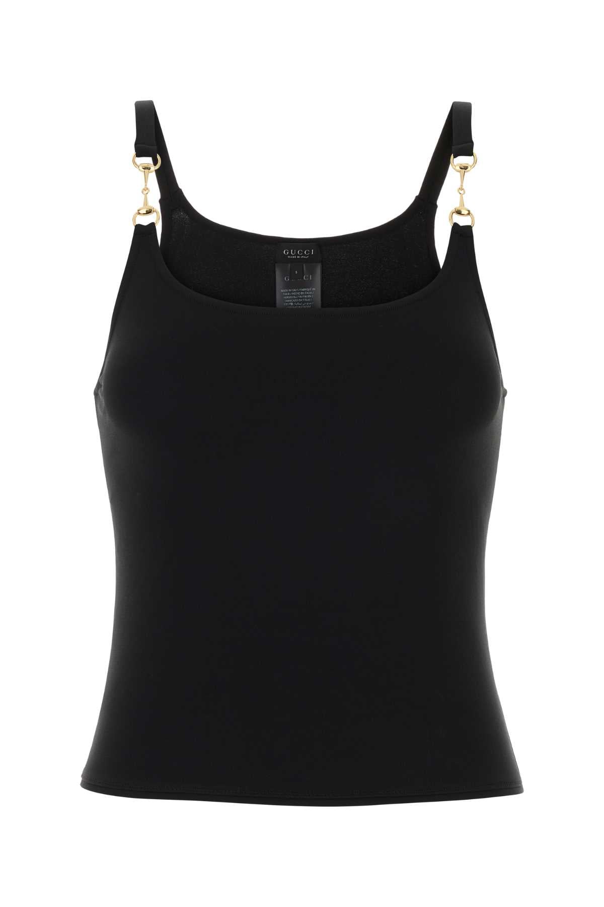 Black Exterior: Viscose Elastane Maglie