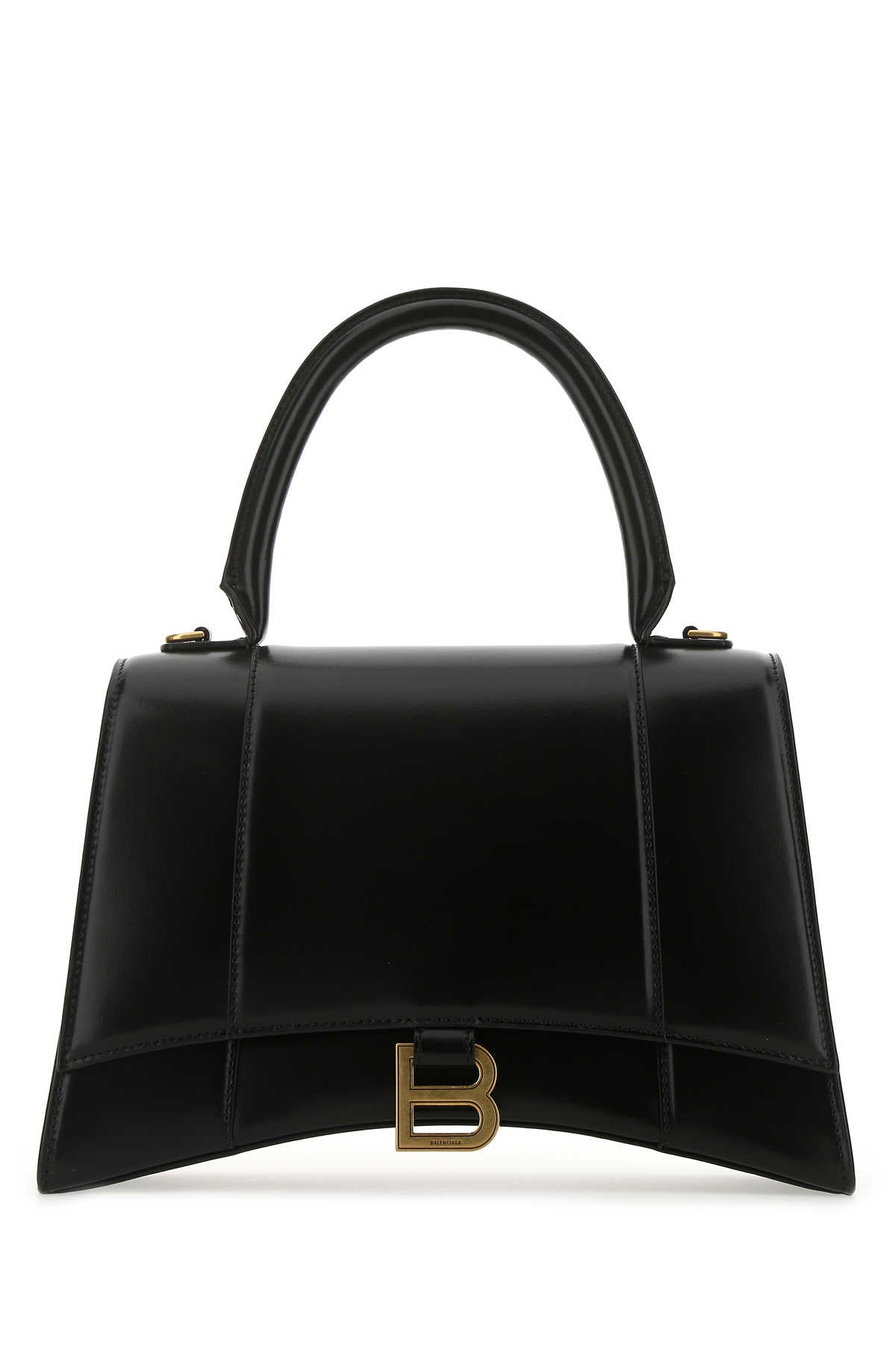 Black Leather Medium Hourglass Handbag 1000 Borse A Mano