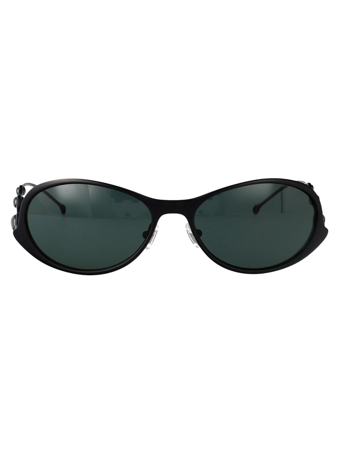 0dl1014 Powdre Matte Black Metal Sunglasses