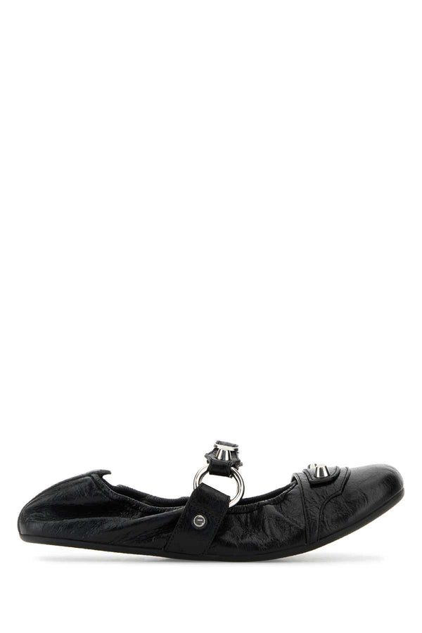 Balenciaga Domesticated lamb leather ballet flat in black
