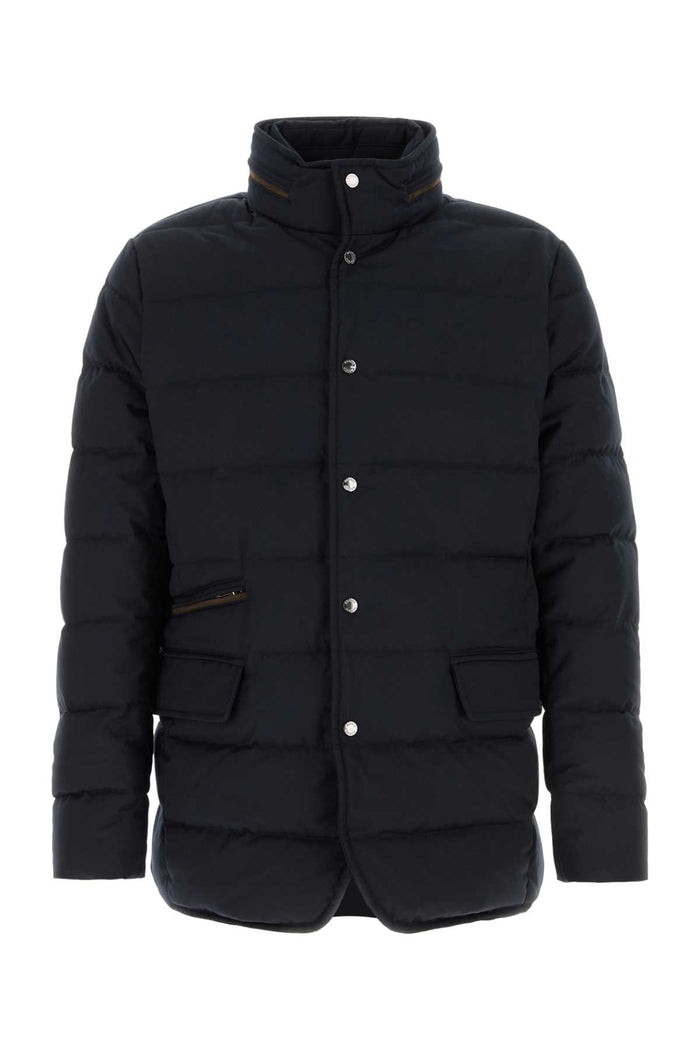 Midnight Blue Polyester Blend Ilvo Down Jacket Darkblu Giubbini