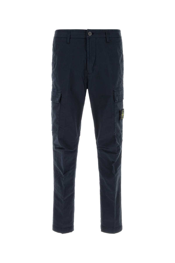 Stone Island 97% Cotton 3% Elastane cargo pants in navy