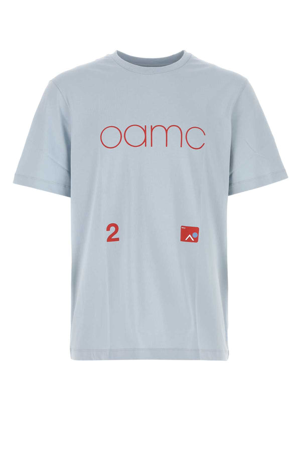 Oamc Exterior: 100% Cotton t-shirt in blue