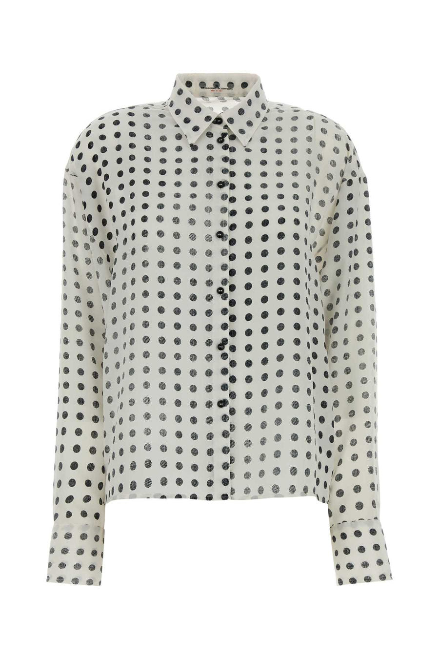 Ermanno Scervino Pois 100% Silk shirt in white