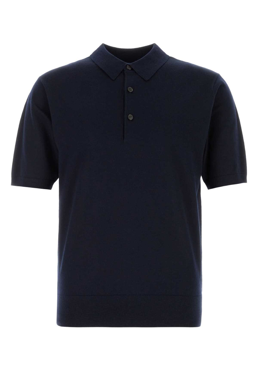 Dries Van Noten 100% Merino wool polo in navy