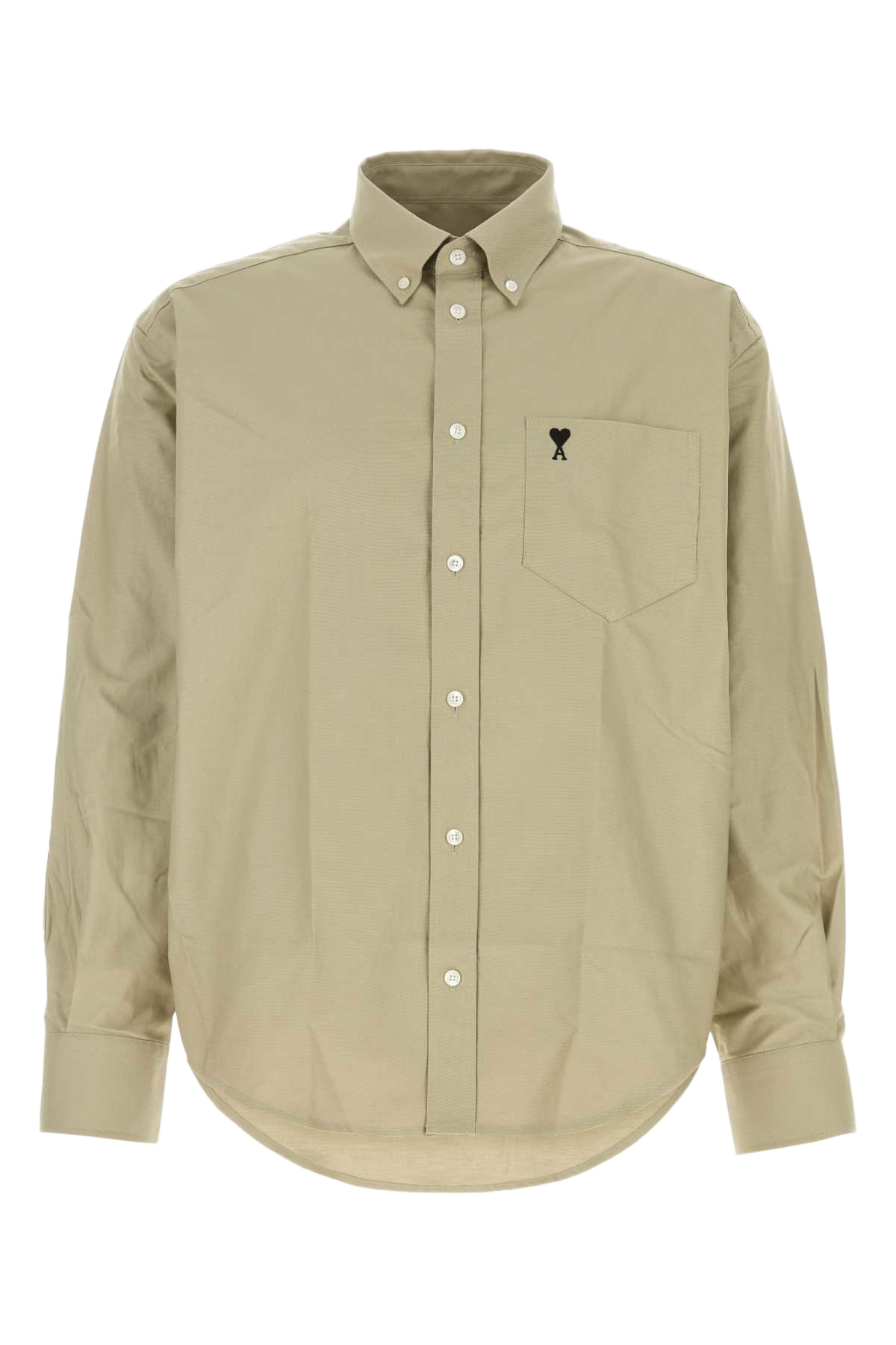 Sage Green Oxford Oversize Shirt Beigetaupe Exterior: Cotton Camicie
