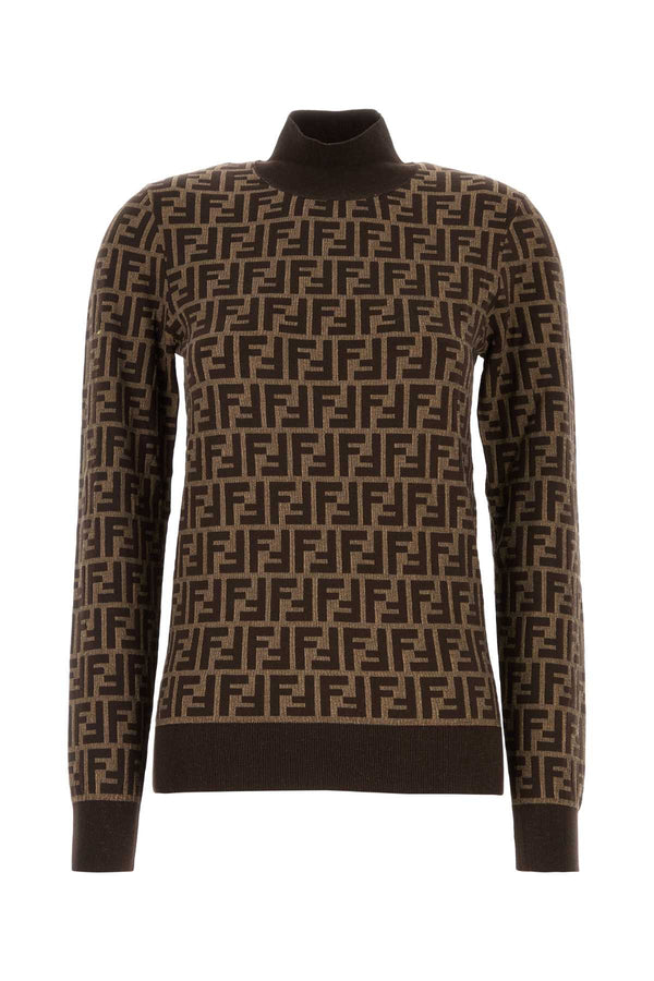Fendi Cotton 100% Cotton sweater in brown