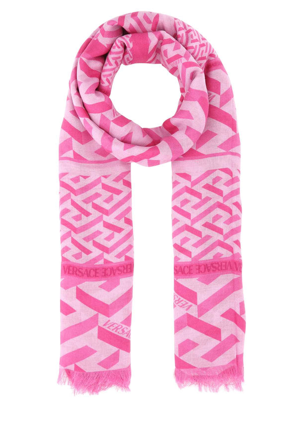 Versace 85% Modal scarf in pink