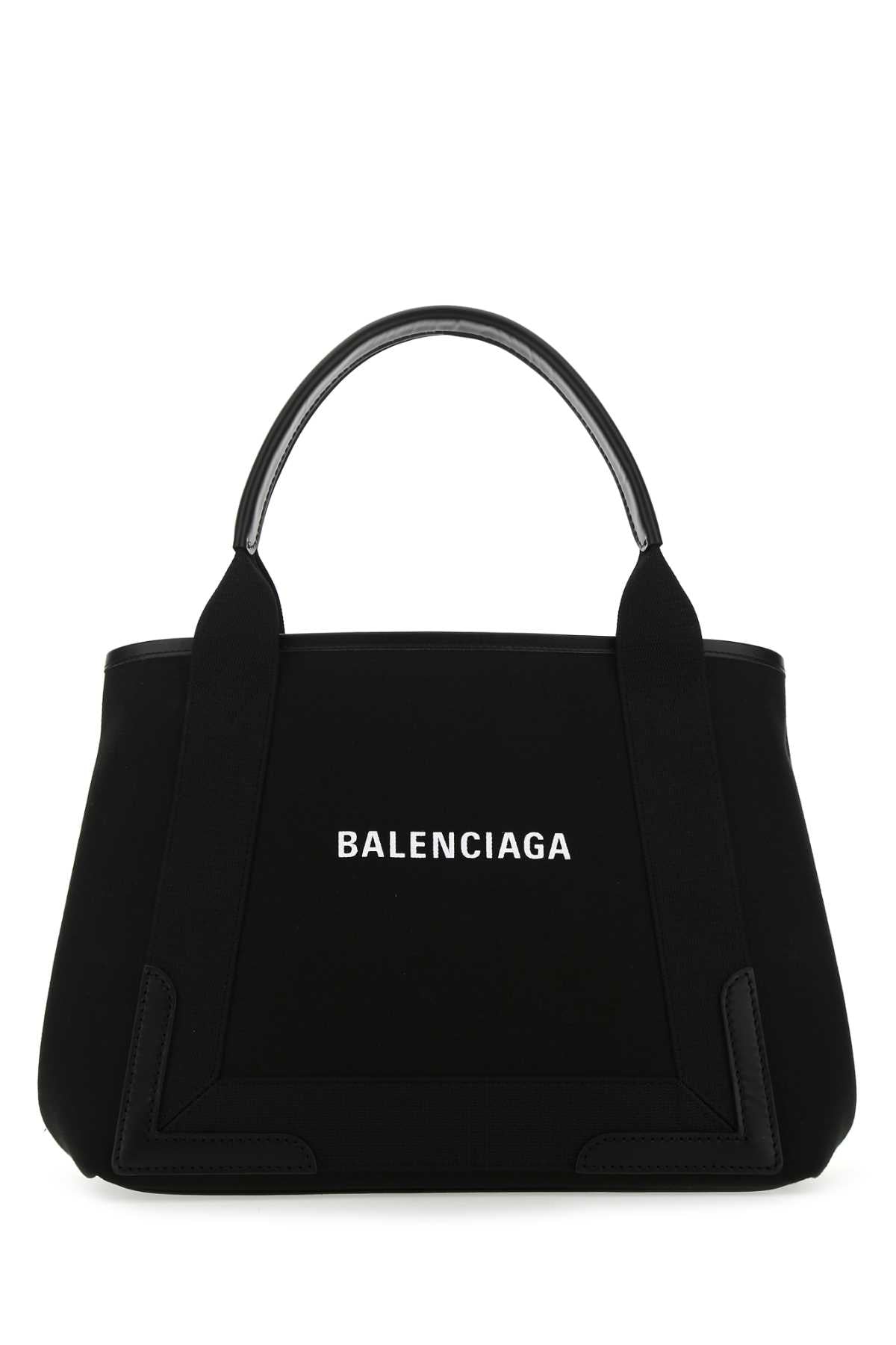 Black Canvas Small Cabas Navy Handbag 1000 T Cotton Borse A Mano