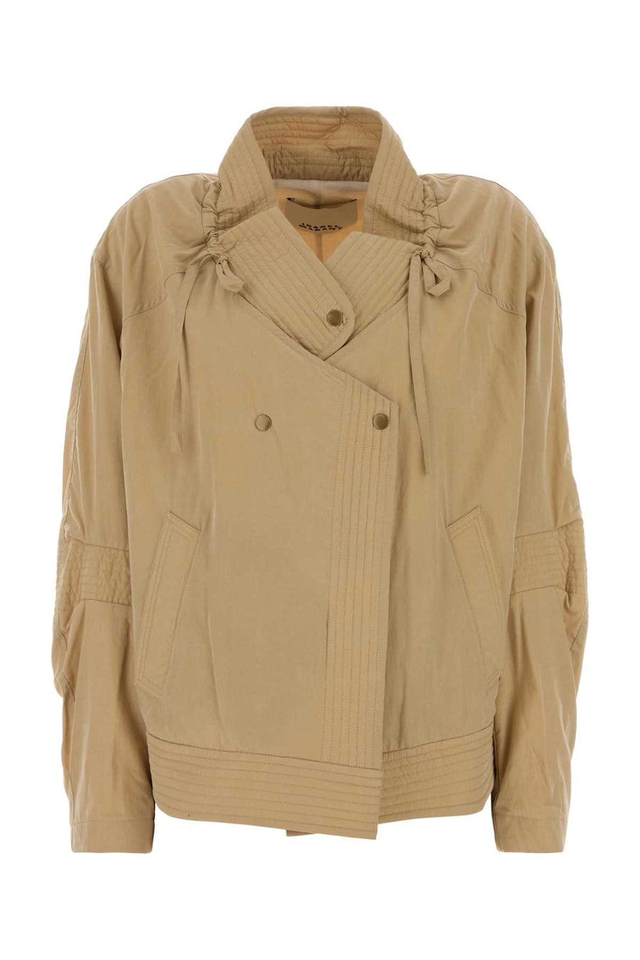 Isabel Marant Exterior: 65% Lyocell 35% Nylon; Lining: 100% Cotton jacket in beige