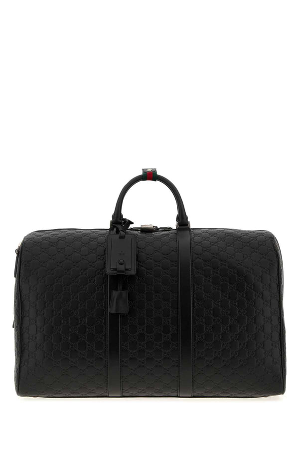 Gucci With Calf skin duffle bag in black