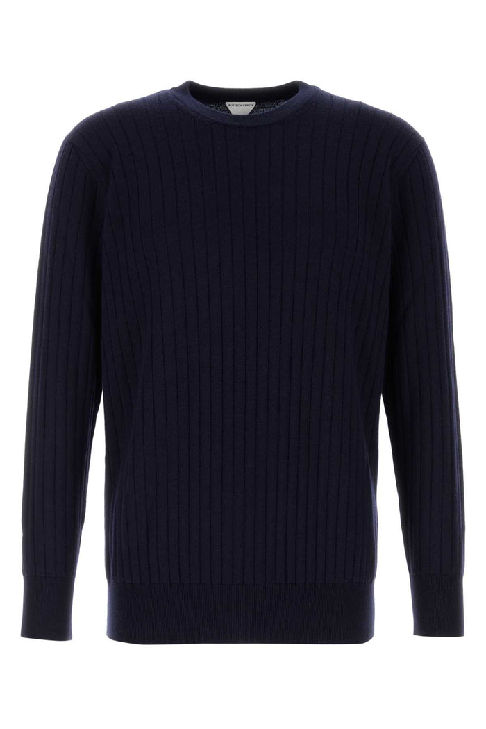 Dark Blue Wool Sweater Abyss Exterior: Maglieria