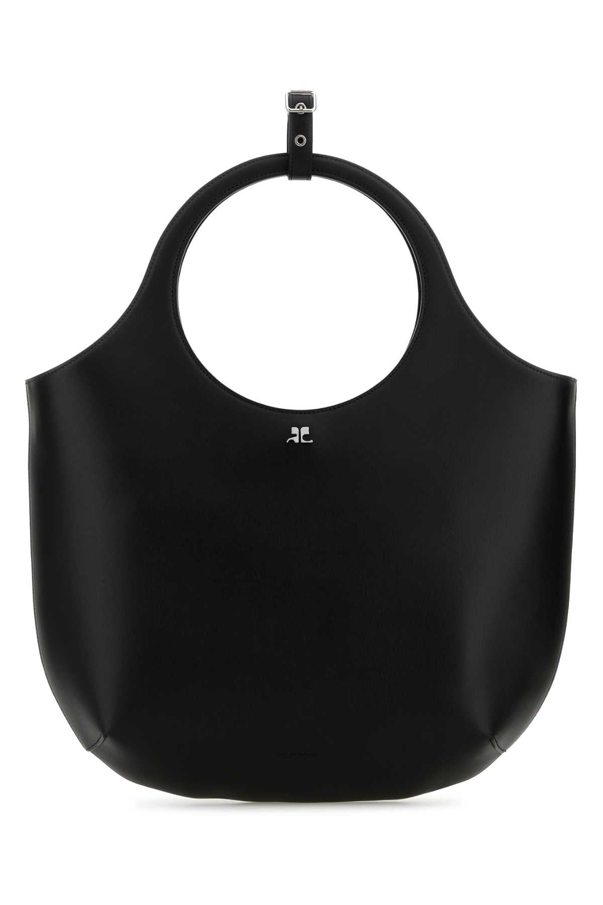 Black Leather Medium Holy Handbag Borse A Mano
