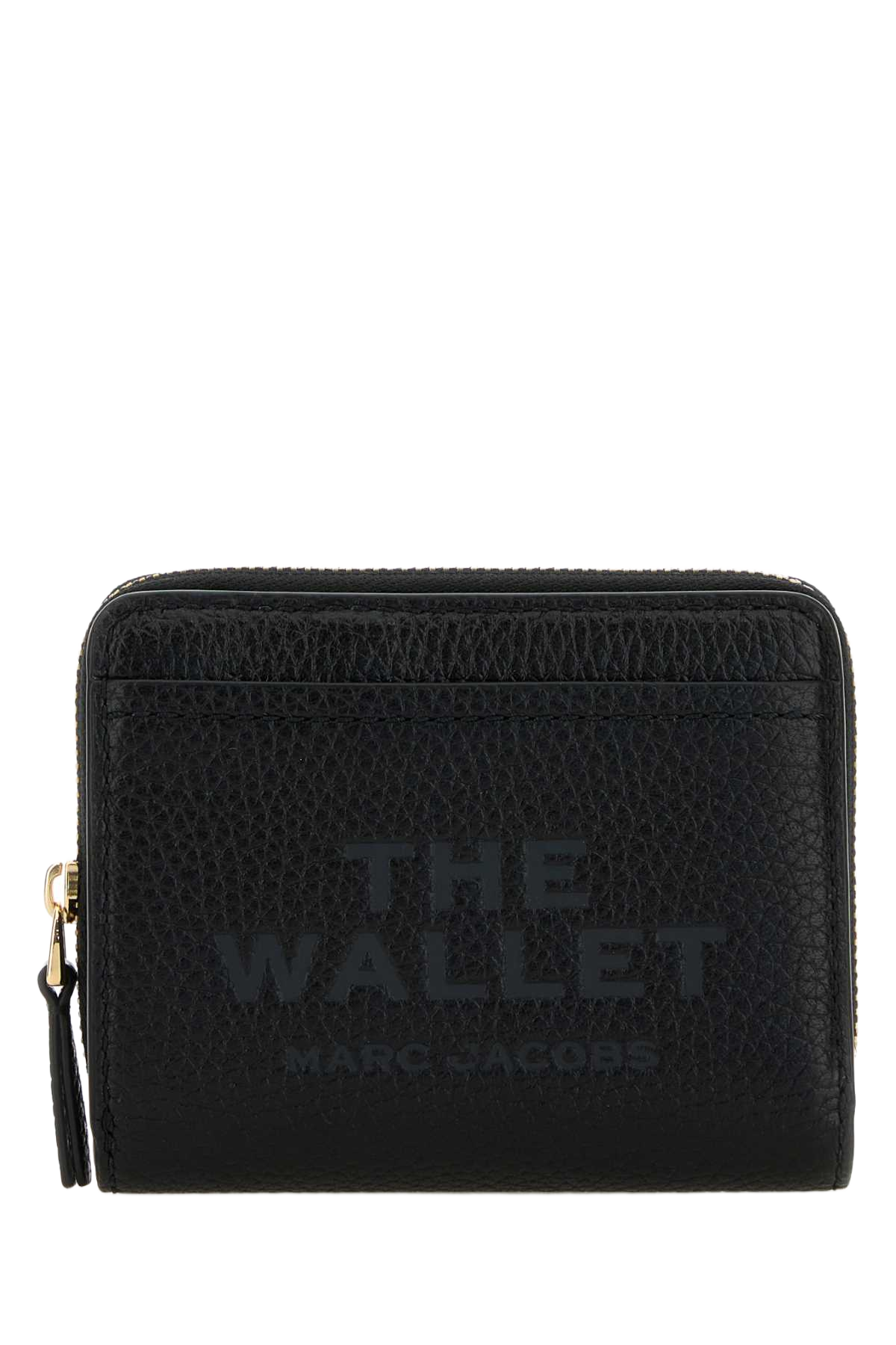 Black Leather Wallet Cow Portafogli
