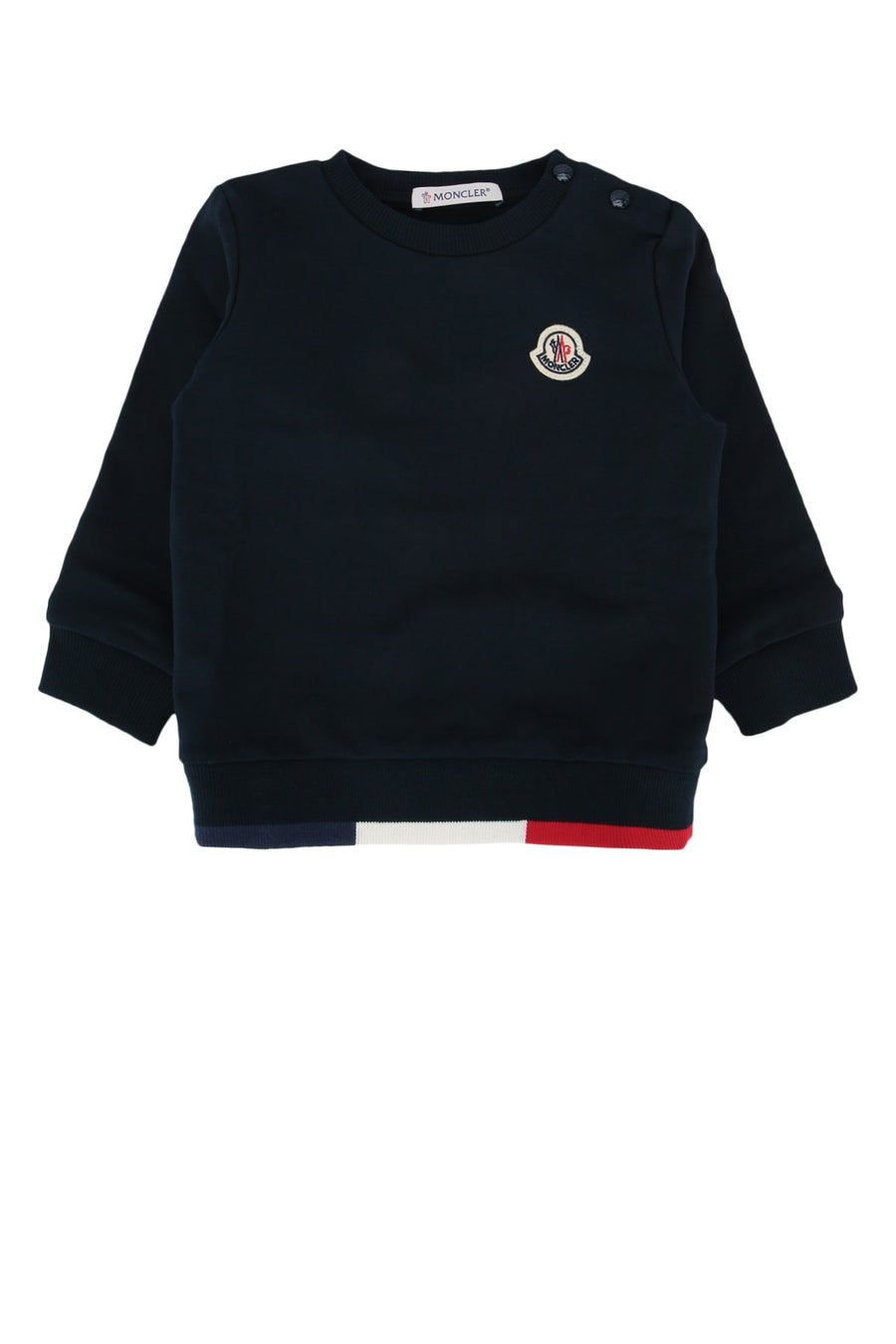 Moncler Jr Clothing 94% Cotton sweatshirt in navy