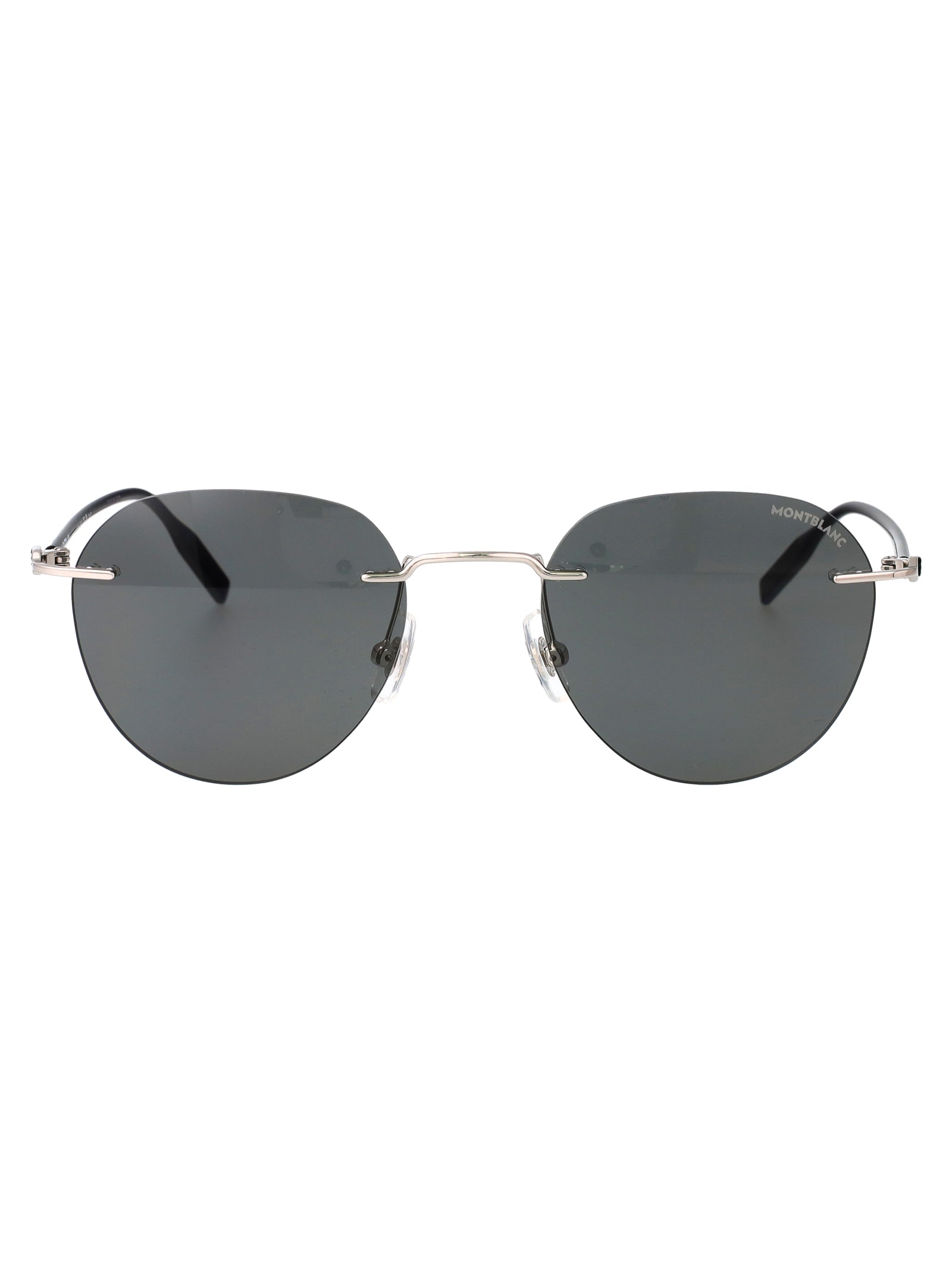Silver-silver-grey Metal Sunglasses