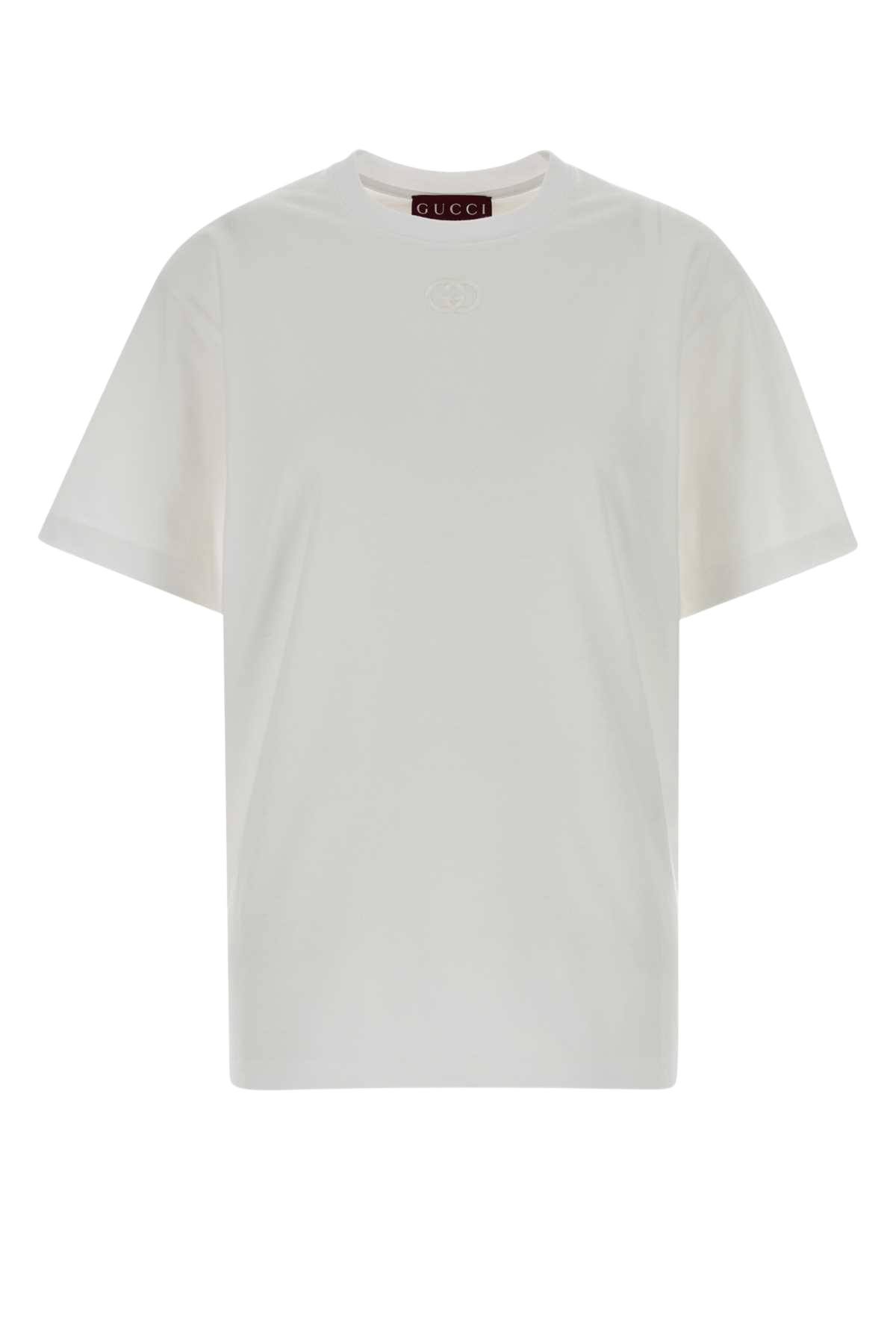 White Cotton T-Shirt Whitemix Exterior