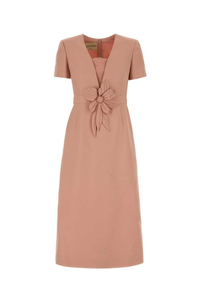 Pink Wool Blend Dress Libertyrose Abiti