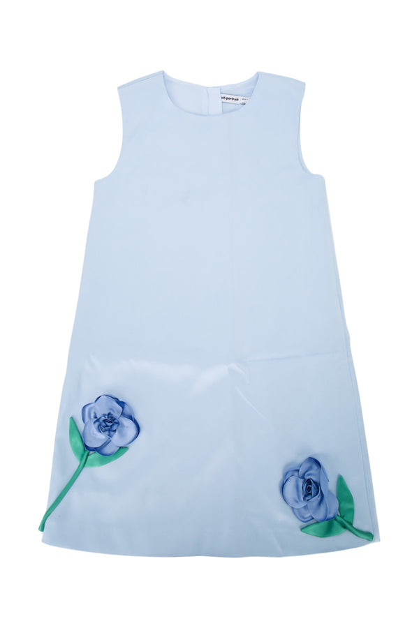 Self Portrait Kids Bonded Main: 100% Polyester; Lining: 100% Polyester dress in blue