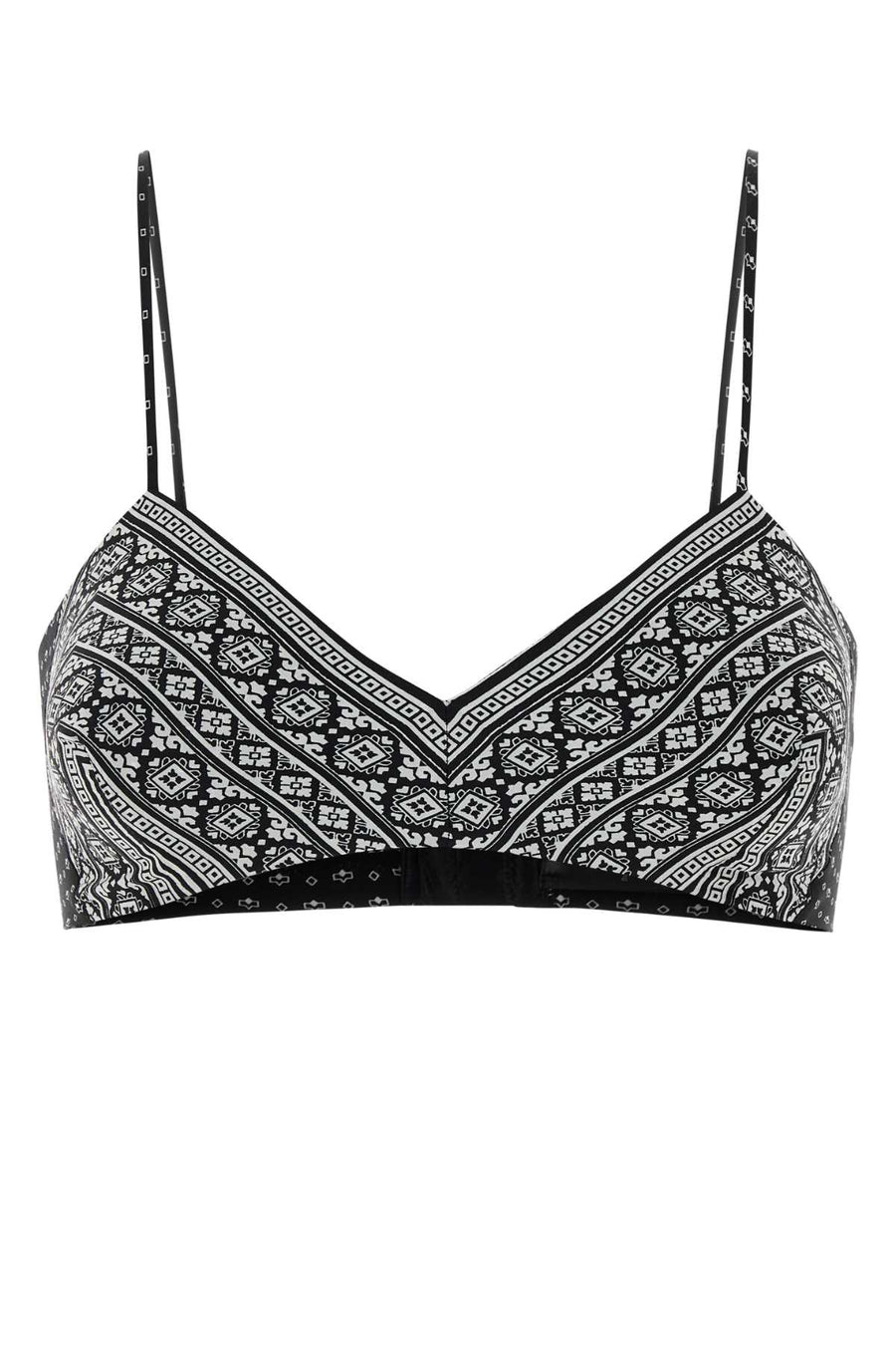 Ermanno Scervino Fatntasia 100% Silk crop top in black