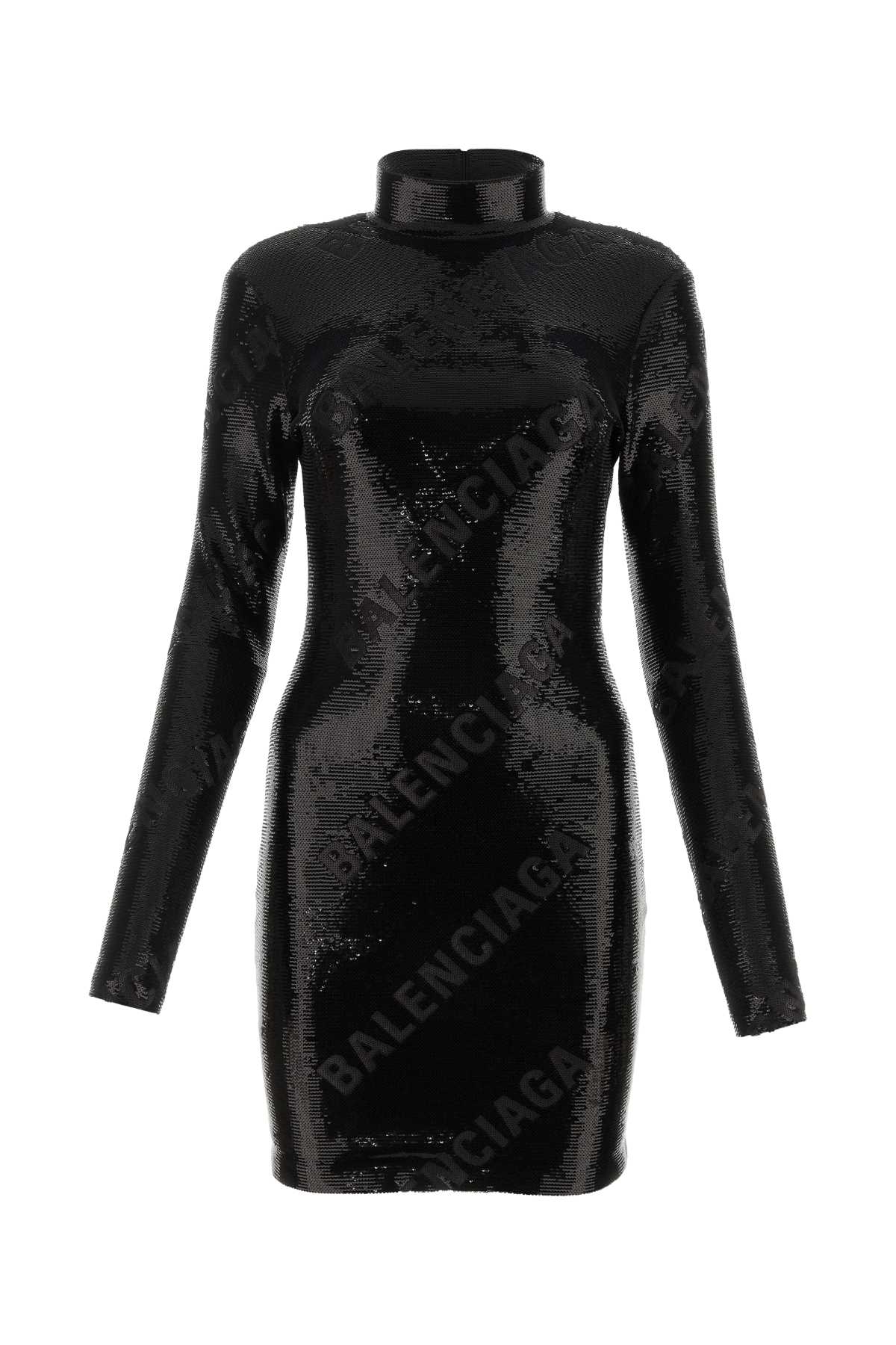 Black Sequins Mini Dress 1102 Abiti