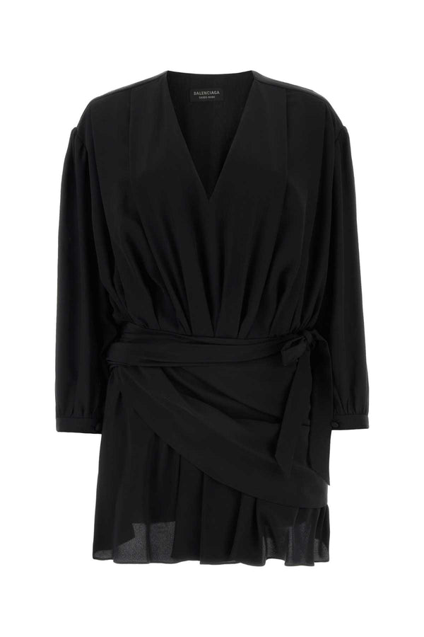 Balenciaga 100% Silk dress in black