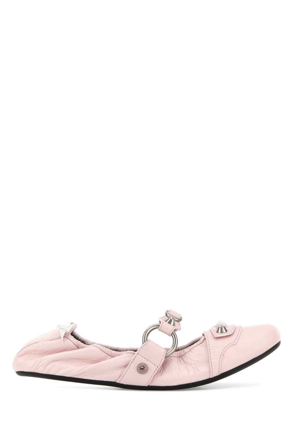 Balenciaga Flat Domesticated Lamb Leather 95% ballet flat in pink