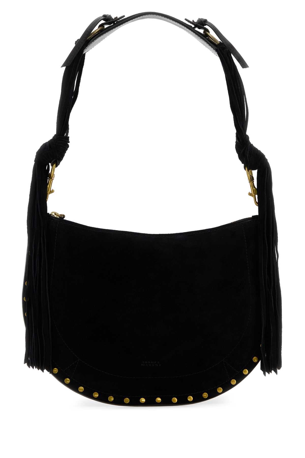 Black Suede Oskan Shoulder Bag Borse A Mano