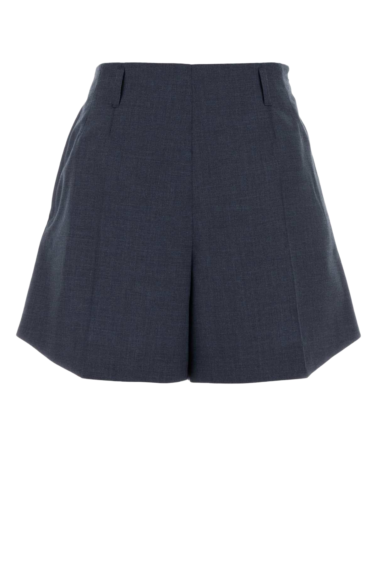 Navy Blue Wool Shorts Denimblue Exterior