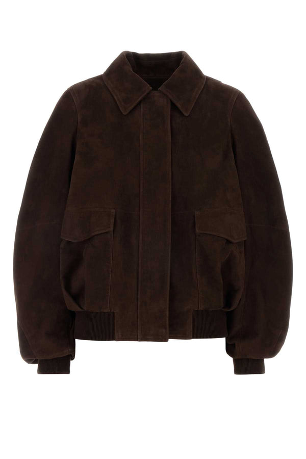 Loewe Jacket Exterior: 100% Ovine leather. Lining: 100% Viscose jacket in brown