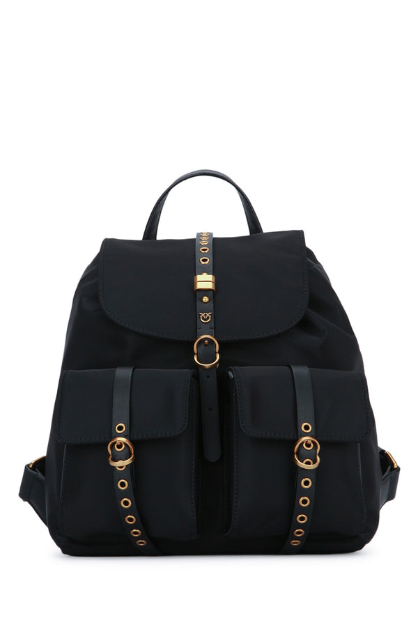 Pinko Classic Nylon and PU backpack in black