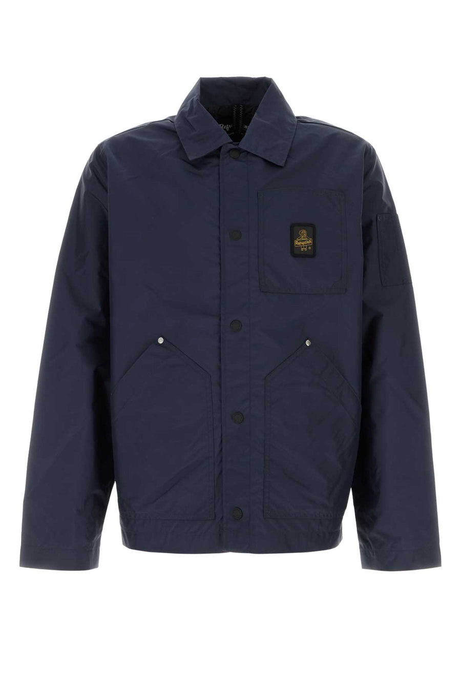 Refrigiwear Exterior: 100% Nylon; Lining: 100% Nylon jacket in navy