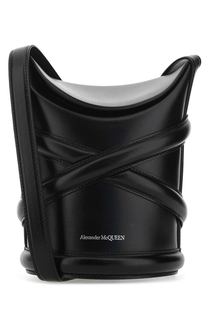 Black Leather The Curve Bucket Bag Borse A Secchiello