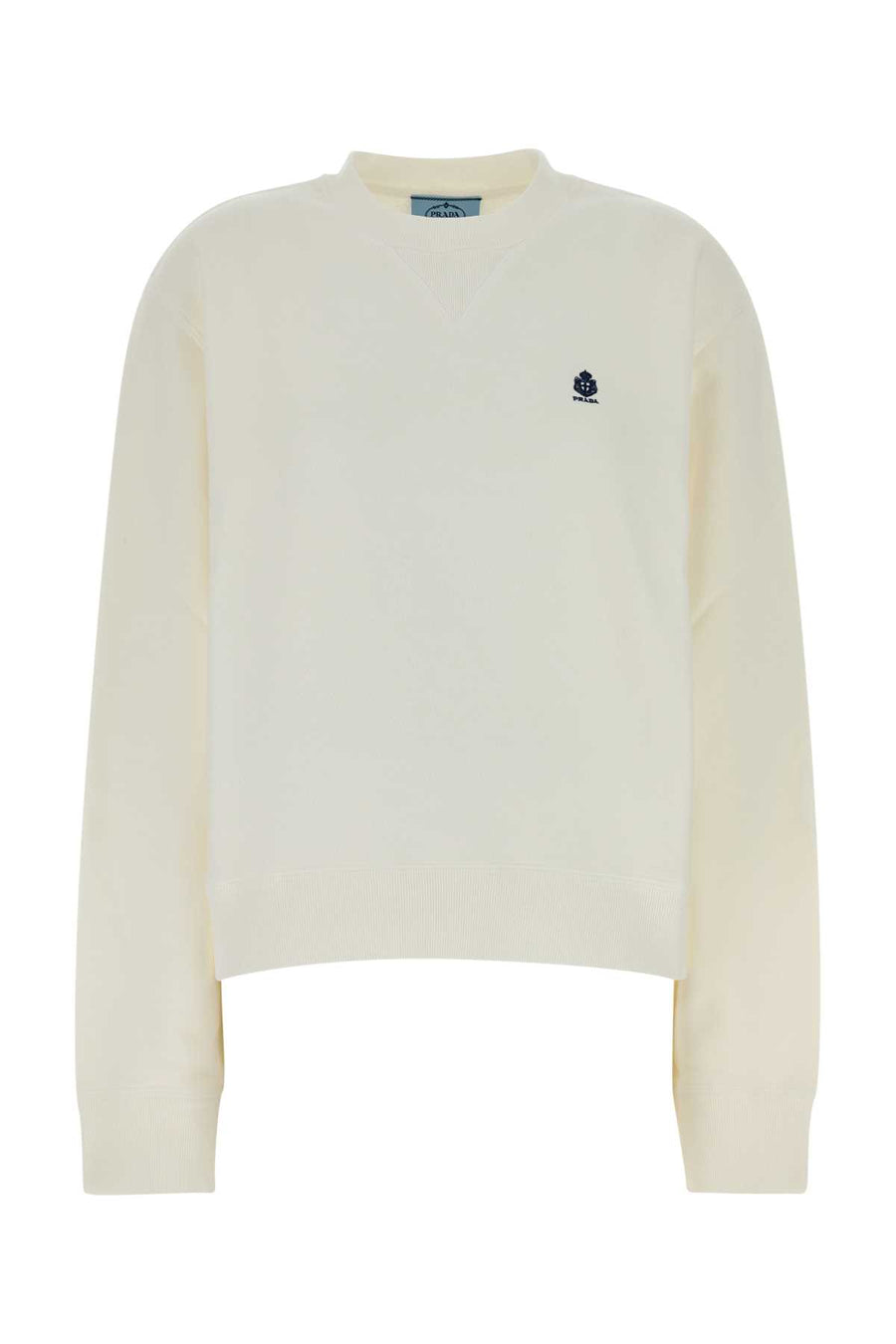 Prada 100% Cotton sweater in white