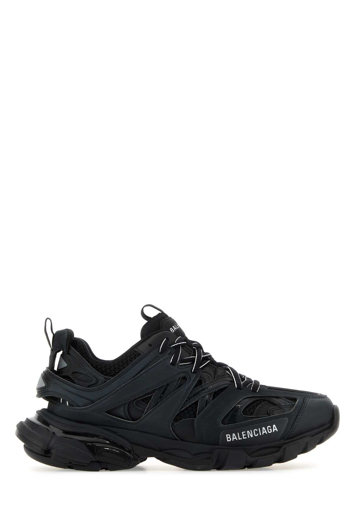 Black Mesh And Rubber Track Sneakers 1000