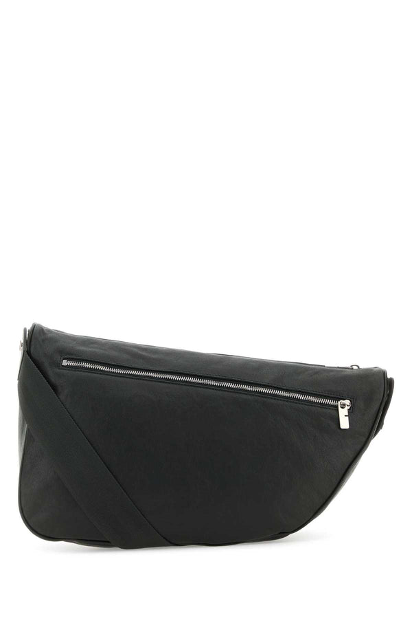 Burberry Shield Exterior: 100% Lamb; Lining: 100% Nylon; Finishing: Silver metal crossbody bag in gray