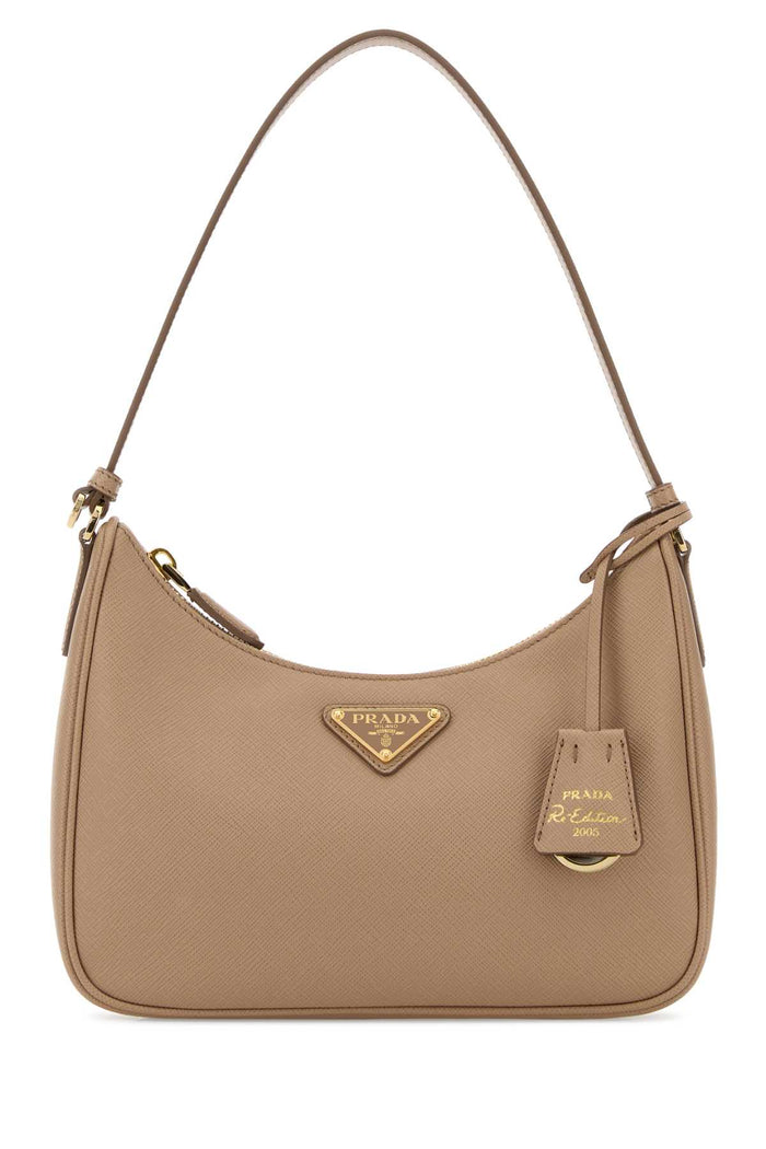 Beige Leather Prada Re-Edition 2005 Shoulder Bag Cammeo 1 Beauty