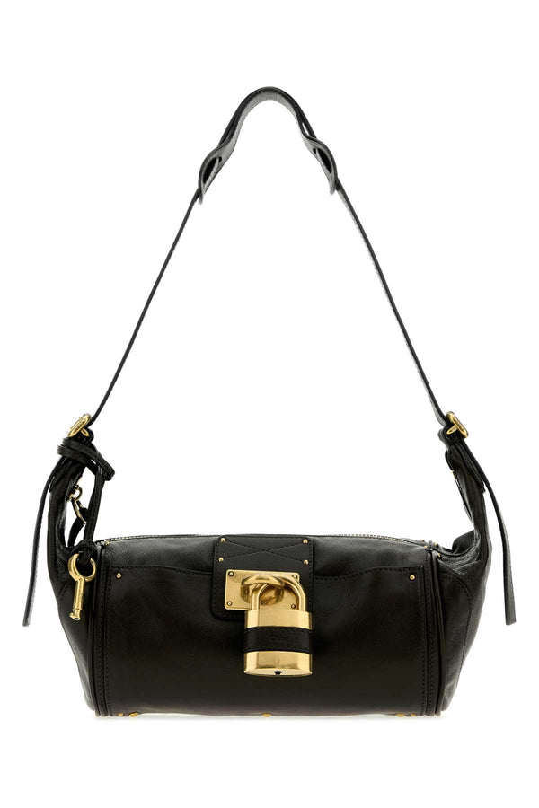 Chloé Paddington Main: 100% Asian water buffalo leather; Lining: 100% cotton; Pocket lining: 100% calf leather shoulder bag in black